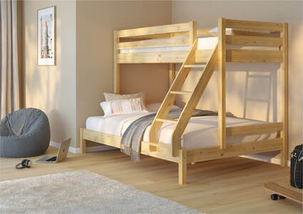 łóżko piętrowe 3-osobowe